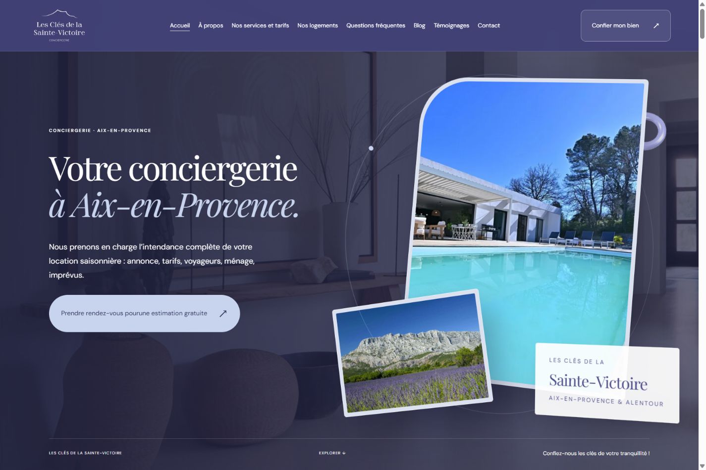 Création de site internet : présentation de pages web sur ordinateur